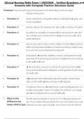 Clinical Nursing Skills Exam 1 2025&sol;2026 &ndash; Verified Questions and Answers with Complete Practice Solutions Guide