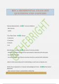 RECA RESIDENTIAL EXAM 2025 QUESTIONS AND ANSWERS