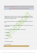 RECA RESIDENTIAL UNIT 9 EXAM 2025 QUESTIONS AND ANSWERS