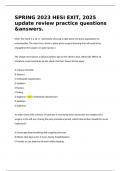 SPRING 2023 HESI EXIT&comma; 2025 update review practice questions &answers&period;   NGN&colon; The client is a 42 -yr -old female who had a right above the knee amputation for osteomyelitis&period; The client has a drain in place and a surgical dressing that will need to be chan