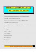 PMP Exam &lpar;PMBOK 6th Edition&rpar; 2025 Questions and Answers