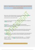 SPAA 344 FINAL EXAM 2025 QUESTIONS AND ANSWERS