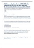 HESI Pharmacology Exam Practice 2025 &lpar;NCLEX PN&rpar; 2 VERSIONS Exam 2025&ndash;2026 Accurate Real Exam Questions and Verified Correct Answers JUST RELEASED