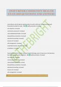 SWIFT RIVER COMMUNITY HEALTH EXAM 2025 QUESTIONS AND ANSWERS
