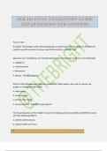 SUR 102 FINAL EXAM STUDY GUIDE 2025 QUESTIONS AND ANSWERS