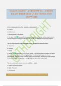 SALES AGENT ATTEMPT &num;2 &ndash; TREBS EXAM PREP 2025 QUESTIONS AND ANSWERS