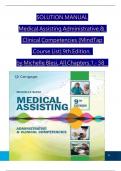 Solution Manual for Medical Assisting&colon; Administrative and Clinical Competencies&comma; 9th Edition &ndash; MindTap Course List &lpar;Complete Answers&rpar;