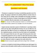 FLETC 4th Amendment Practice Exam &lpar;Latest 2025 &sol; 2026 Update&rpar; Questions and Verified Answers &vert; 100&percnt; Correct &vert; Grade A&plus;