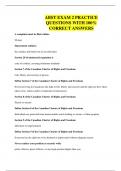ABST EXAM 2 PRACTICE QUESTIONS WITH 100&percnt; CORRECT ANSWERS