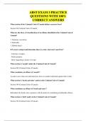 ABST EXAM 3 PRACTICE QUESTIONS WITH 100&percnt; CORRECT ANSWERS