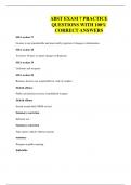 ABST EXAM 7 PRACTICE QUESTIONS WITH 100&percnt; CORRECT ANSWERS