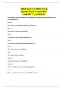 ABST EXAM 9 PRACTICE QUESTIONS WITH 100&percnt; CORRECT ANSWERS