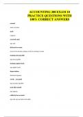ACCOUNTING 200 EXAM 10 PRACTICE QUESTIONS WITH 100&percnt; CORRECT ANSWERS