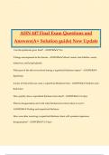 AHN 447 Final Exam Questions and Answers&lpar;A&plus; Solution guide&rpar; New Update