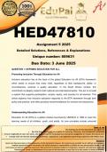 HED4810 Assignment 5 &lpar;COMPLETE ANSWERS&rpar; 2025 &lpar;809631&rpar; - DUE 3 June 2025