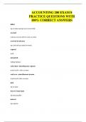 ACCOUNTING 200 EXAM 8 PRACTICE QUESTIONS WITH 100&percnt; CORRECT ANSWERS
