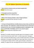 ITLS 9th Edition &lpar;Latest 2025 &sol; 2026 Update&rpar; Questions and Verified Answers &vert; 100&percnt; Correct &vert; Grade A&plus;