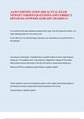 AANP CERTIFICATION 2025 ACTUAL EXAM NEWEST VERSION QUESTIONS AND CORRECT DETAILED ANSWERS ALREADY GRADED A&plus;&period;pdf