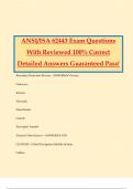 ANSI&sol;ISA 62443 Exam Questions With Reviewed 100&percnt; Correct Detailed Answers Guaranteed Pass&excl;