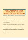 ASM275 - Exam 1 2025 QUESTIONS AND VERIFIED ANSWERS &lpar;100&percnt; CORRECT ANSWERS&rpar; A&plus; GRADED &vert; ALREADY PASSED&excl;&excl;
