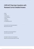 COPR ACP Prep Exam Questions with Reviewed Correct Detailed Answers&period;