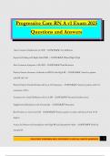 Progressive Care RN A Bundled Exams 2025 &lpar;Questions and Answers&rpar;