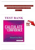 CALCULATE WITH CONFIDENCE&comma; 7TH EDITION TEST BANK By DEBORAH C&period; GRAY MORRIS &vert; Verified Chapter's 1 - 25 &vert; Complete