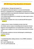 API 653 Exam Prep (Latest 2025 / 2026 Update) Questions and Verified Answers | 100% Correct | Grade A+