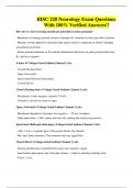BISC 220 Neurology Exam Questions With 100&percnt; Verified Answers&excl;