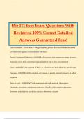 Bio 111 Ecpi Exam Questions With Reviewed 100&percnt; Correct Detailed Answers Guaranteed Pass&excl;