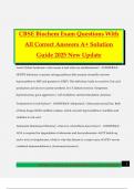 CBSE Biochem Exam Questions With All Correct Answers A&plus; Solution Guide 2025 New Update