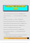 PTA Exam 1 2025 Questions and Answers