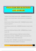 PTCE EXAM 2025 QUESTIONS AND ANSWERS