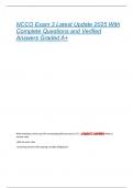 NCCO Exam 3 Latest Update 2025 With  Complete Questions and Verified  Answers Graded A&plus; 