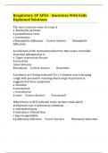 Respiratory 3P APEA - Questions With Fully Explained Solutions
