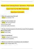 FCLE Florida Civics Literacy Exam&comma; FCLE Court Cases Given by the MDC Boot-Camp &lpar;Latest 2025 &sol; 2026 Update&rpar; Questions and Verified Answers &vert; 100&percnt; Correct &vert; Grade A&plus;