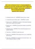 WGU D335 Introduction to Programming in  Python OA ACTUAL EXAM 2025&sol;2026 COMPLETE  QUESTIONS WITH CORRECT DETAILED ANSWERS &vert;&vert;  100&percnt; GUARANTEED PASS  <BRAND NEW VERSION> 