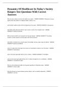 Dynamics Of Healthcare In Today-s Society Rutgers Test Questions With Correct Answers&period;