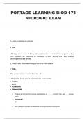 PORTAGE LEARNING BIOD 171 MICROBIO EXAM &lbrack;NEW 2025&sol;2026 UPDATE&rsqb; COMPREHENSIVE STUDY QUESTIONS AND A DETAILED BREAKDOWN OF ALL ANSWERS &vert; COMPLETE TEST SOLUTION &vert; PASSED & REWORDED FOR ORIGINALITY GRADE A&plus; &vert; BRAND NEW&excl;&excl;&excl;