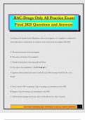 RAC-Drugs Only All Practice Exam Final 2025 Questions and Answers