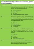 NURS 320 Exam 5 questions and answers graded A&plus; latest update