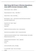 Med Surg 242 Exam 4 Review Questions And 100&percnt; Correct Answers 2025&period;