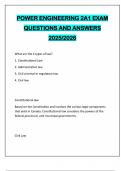 POWER ENGINEERING 2A1 EXAM QUESTIONS AND ANSWERS 2025&sol;2026