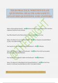 TDLR PRACTICE WRITTEN EXAM QUESTIONS&colon; HEALTH AND SAFETY&period; EXAM 2025 QUESTIONS AND ANSWERS