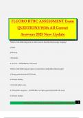 FLUORO RTBC ASSESSMENT Exam QUESTIONS With All Correct Answers 2025 New Update