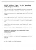 EGEE Midterm Exam 1 Review Questions with complete solutions