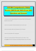 ATI RN Comprehensive Online Practice 2019 B with NGN Exam 2025 Questions and Answers