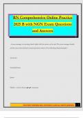 RN Comprehensive Online Practice 2025 B with NGN Exam Questions and Answers