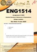 ENG1514 Assignment 2 &lpar;COMPLETE ANSWERS&rpar; 2025 - DUE 9 June 2025