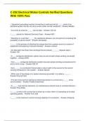 C-202 Electrical Motor Controls Verified Questions With 100&percnt; Pass  